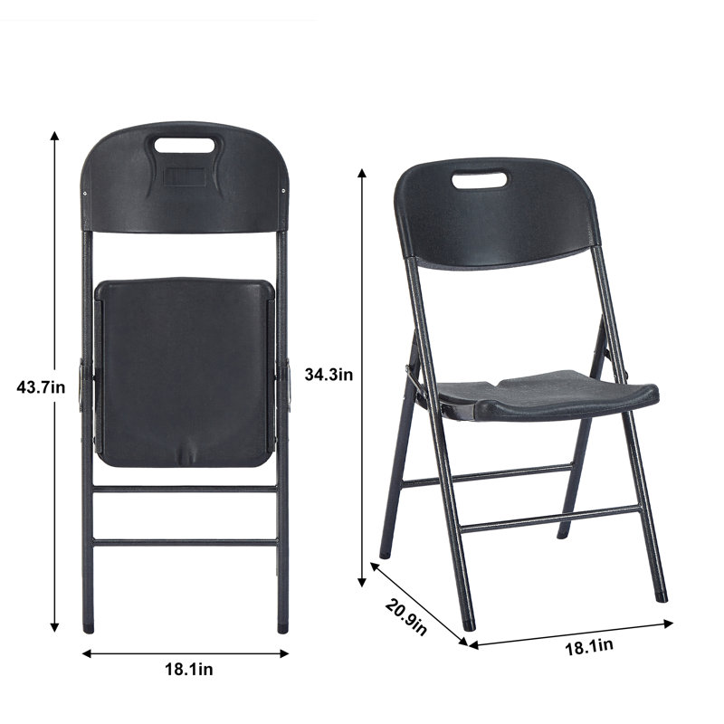 Table pliante portative 34,65 po avec 4 chaises