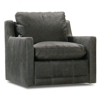 Fauteuil inclinable pivotant en cuir Sylvie