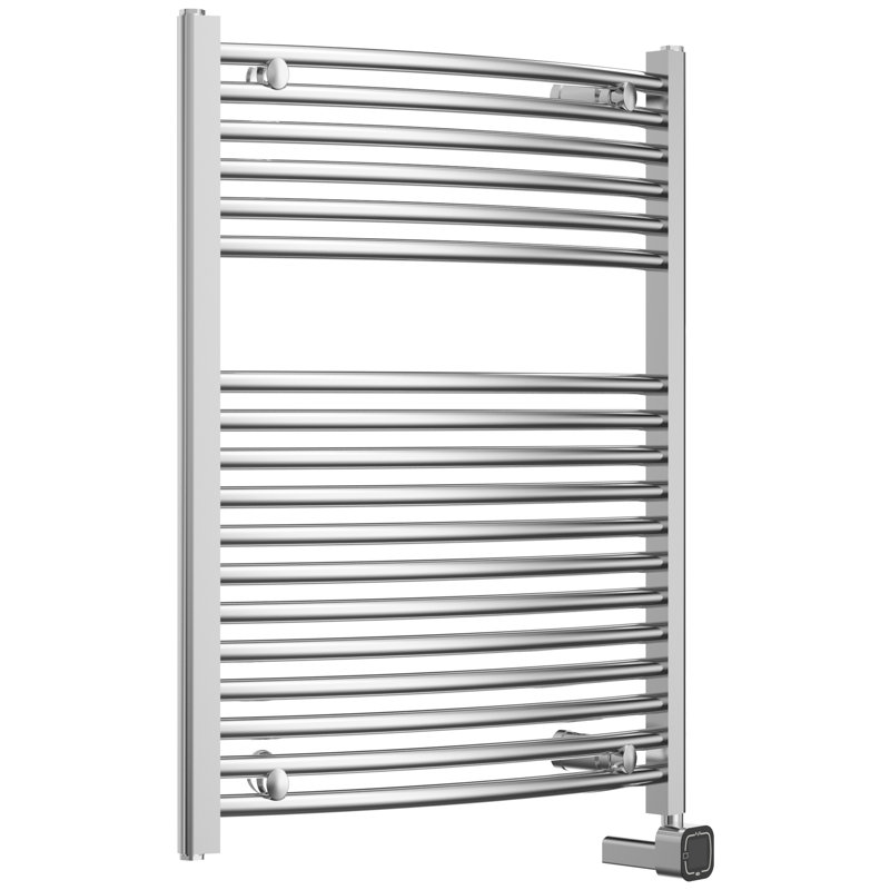 Curved Towel Rail Towel Warmer, 31.5" H x 23.62" W x 2.75" D, Chrome
