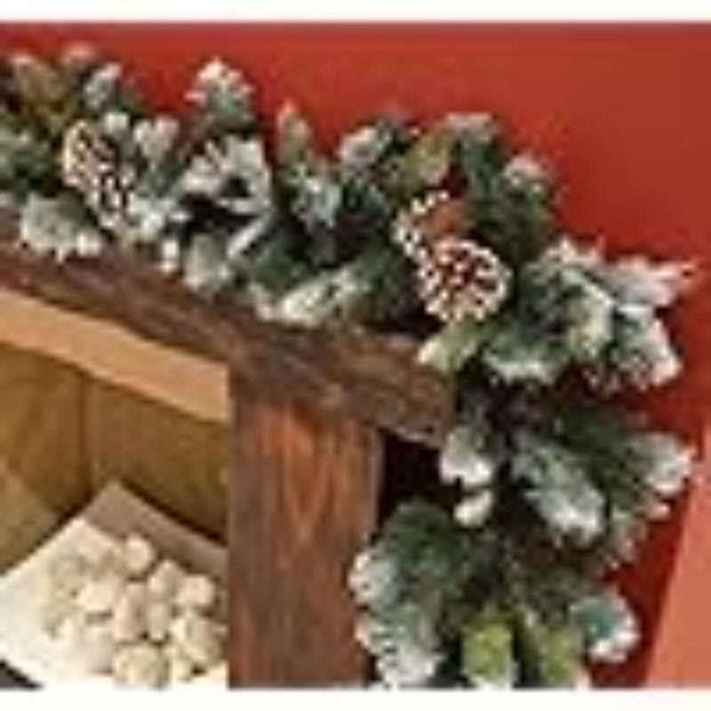 9Ft/270Cm Frosted Glacier Christmas Garland, Pine