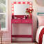 Bureau de meuble-lavabo rose avec 11 lumières de style ampoule, miroir, 2 tiroirs spacieux, 3 modes d'éclairage pour l'éclairage de la coiffeuse de chambre à coucher, configuration-130041074