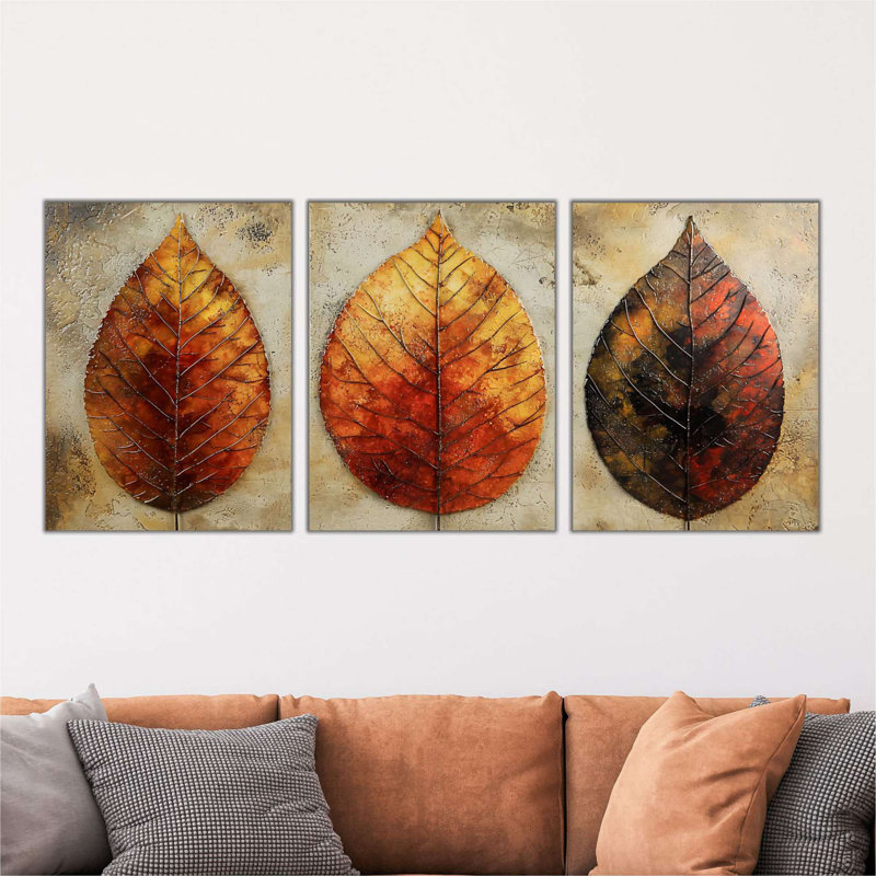 Peinture décorative en panneau de fibres à densité moyenne (3 pièces)