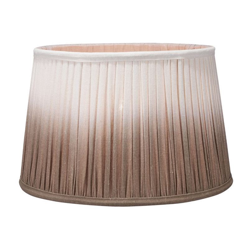 Scallop Cotton Empire Lamp Shade ( Uno ), 19cm H x 30cm W x 30cmD, Taupe