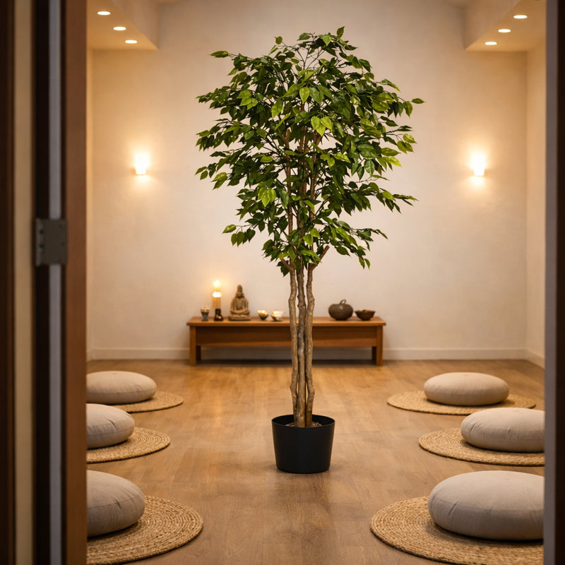 Fire Retardant Artificial Tree 180cm Faux Palm Tree in Pot Liner