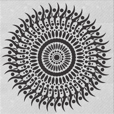 Laine tissée à la main et polyester gris/noir Tapis décoratif