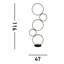 Kiker 116cm Black LED Novelty Floor Lamp