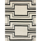Geometric Area Rug in Black/Ivory