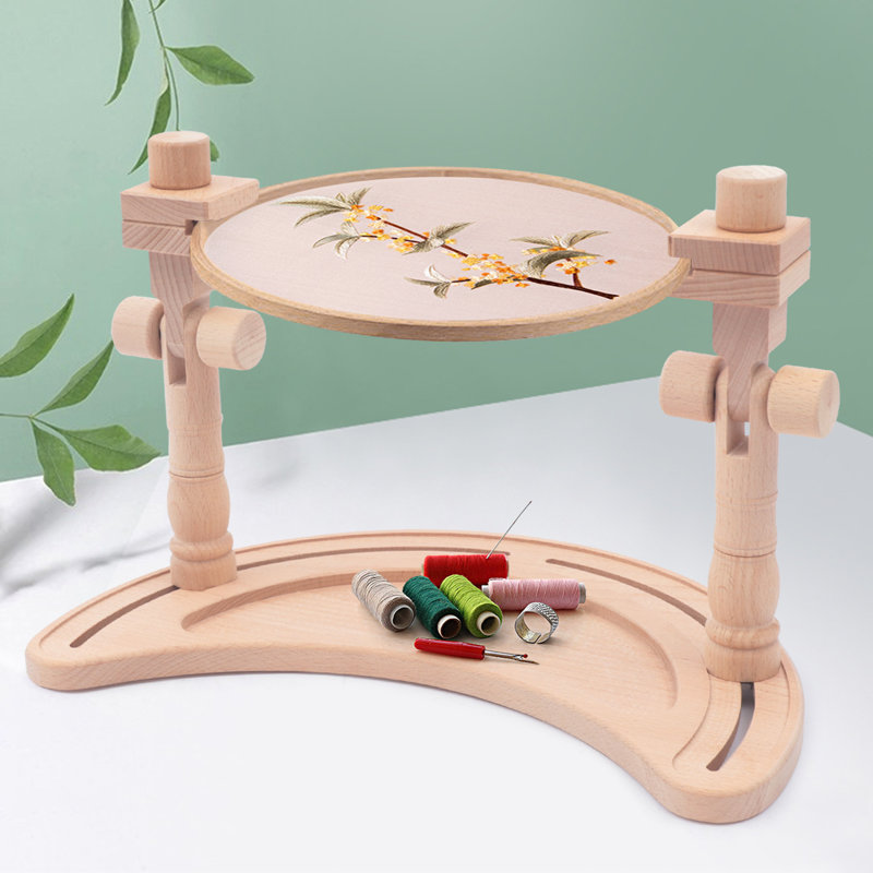 Outils de broderie de bureau multifonctionnels réglables en forme de lune