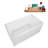 51" Streamline Soaking Glossy White Acrylic Freestanding Bathtub, Bamboo Tray, Drain-103682564