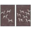 Illustration de motif de chien minimaliste, reproduction d'art sur toile encadrée pour chambre principale, 2 pièces-124932925-124932928