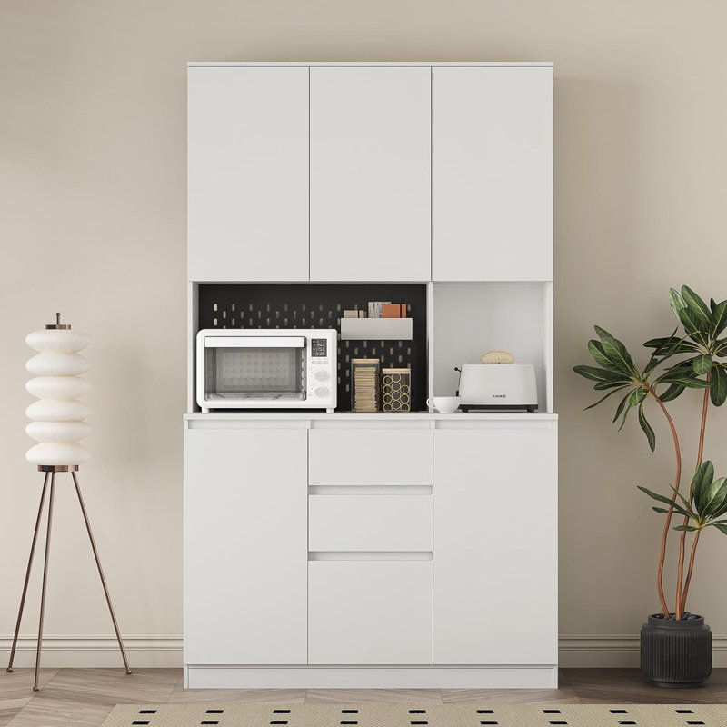 Aundrae 74'' Kitchen Pantry, White