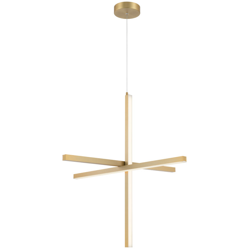 Luminaire suspendu DEL Vega - finition or brossé, Brushed Gold