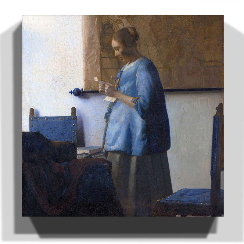 Johannes Vermeer - Wrapped Canvas Painting, 35cm H x 35cm W
