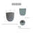 12.4" Gray Fluted Faux Cement Planter, Tall Tapered Round Pot with Drainage, Lightweight UV Resistant Plastic for Indoor Outdoor, 10.5" Opening-124654139-124654138