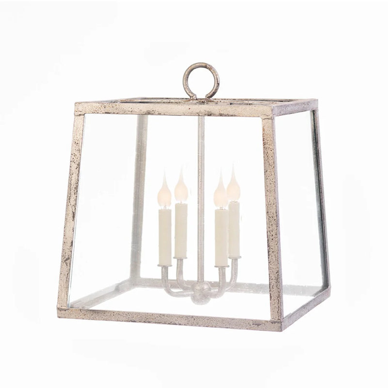 4 - Light Pendant, Old Gold, 18" H x 16" W x 16" D