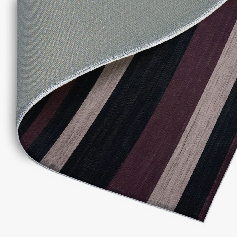 Tapis intérieur / extérieur noir HorizontalStripes, Rectangulaire 2 pi x 3 pi