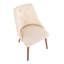 Chaises d'appoint rembourrées en similicuir Paco avec pieds fuselés en bois-88783671