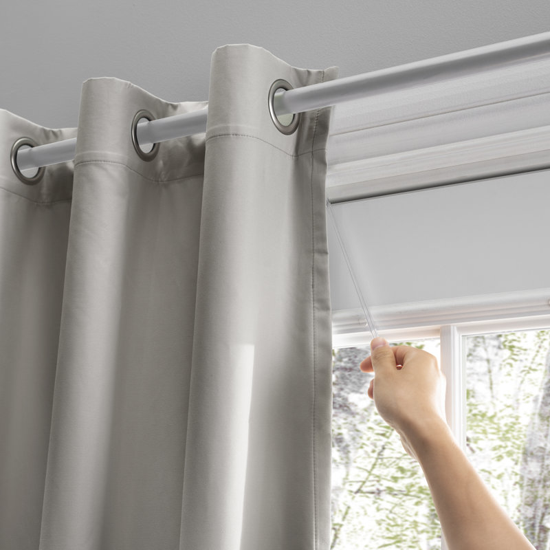 Helgha Blackout Curtain Single Panel, Stone