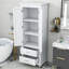 Armoire de salle de bain autoportante à deux tiroirs Nayora