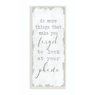 " Forget Your Phone Family Living Room Word Design "