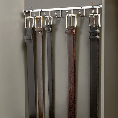 Rev-A-Shelf Sidelines 14" Closet Belt Rack Organizer Chrome