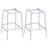  Jovani Acrylic Backless Bar Stool Chrome (Set of 2)