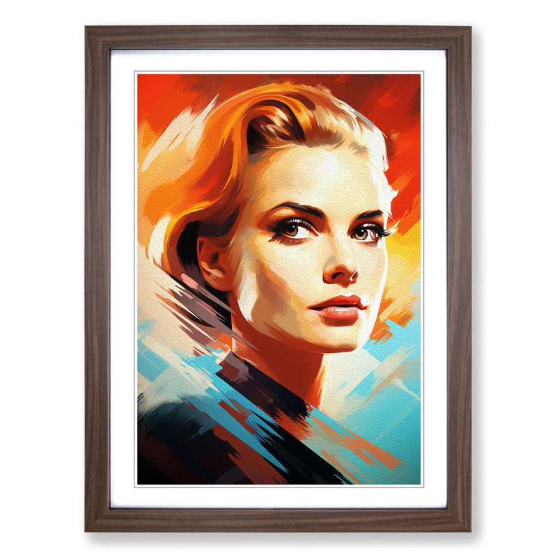 Grace Kelly Futurism - Framed Print