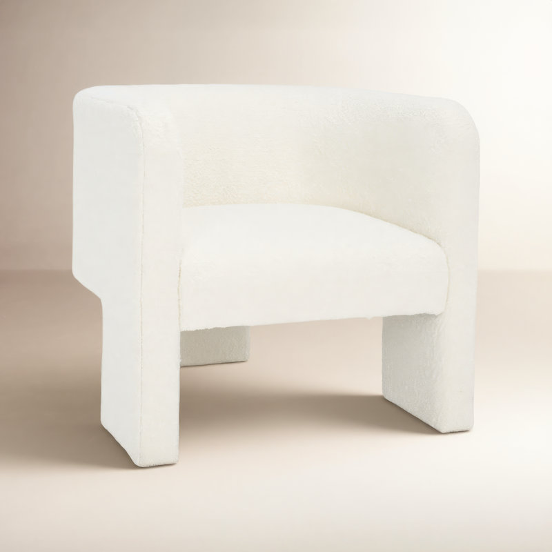 Fauteuil de 30,3 po de large Ellum, Bouclé ivoire