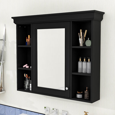 Vonshae Elegant Wall-Mounted Bathroom Mirror Cabinet with Concealed Storage