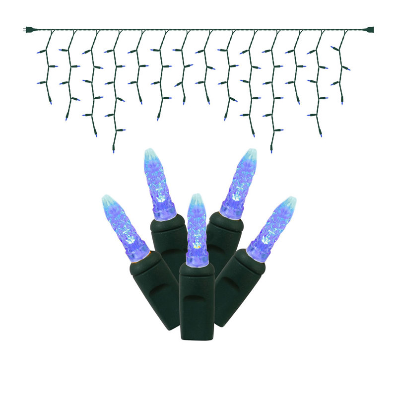 Vickerman M5 Icicle Christmas light set, Blue/Red/Pink