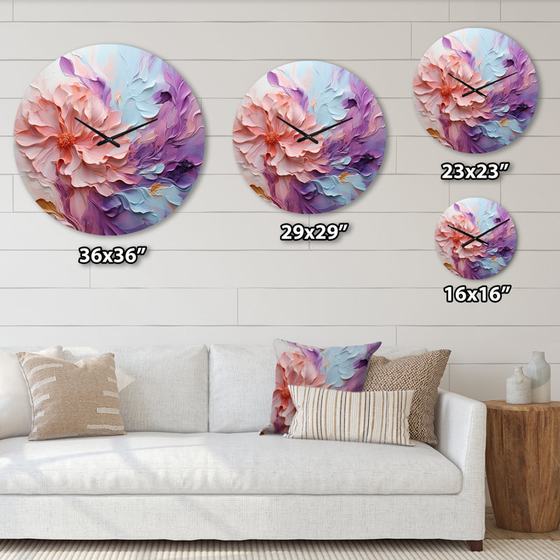 Whirling Dreamscape - Abstract Spirals Wall Clock, Large