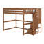 Lit mezzanine double classique + escalier, pacane-569056587