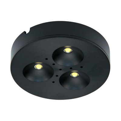 Luminaire encastré encastré à DEL TriVue, 3000K, noir mat