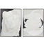 Toile, ensemble d'art mural encadré blanc avec cadre noir
