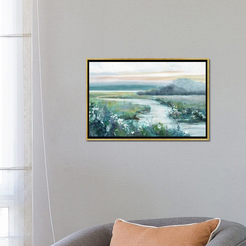 «Eternity in Twilight» par Sally Swatland - reproduction d'art, Toile encadrée, H 18 po x l 26 po, Doré