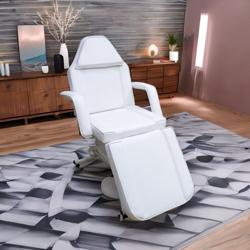 Fauteuil à tatouer pour salon de beauté, Cuir blanc