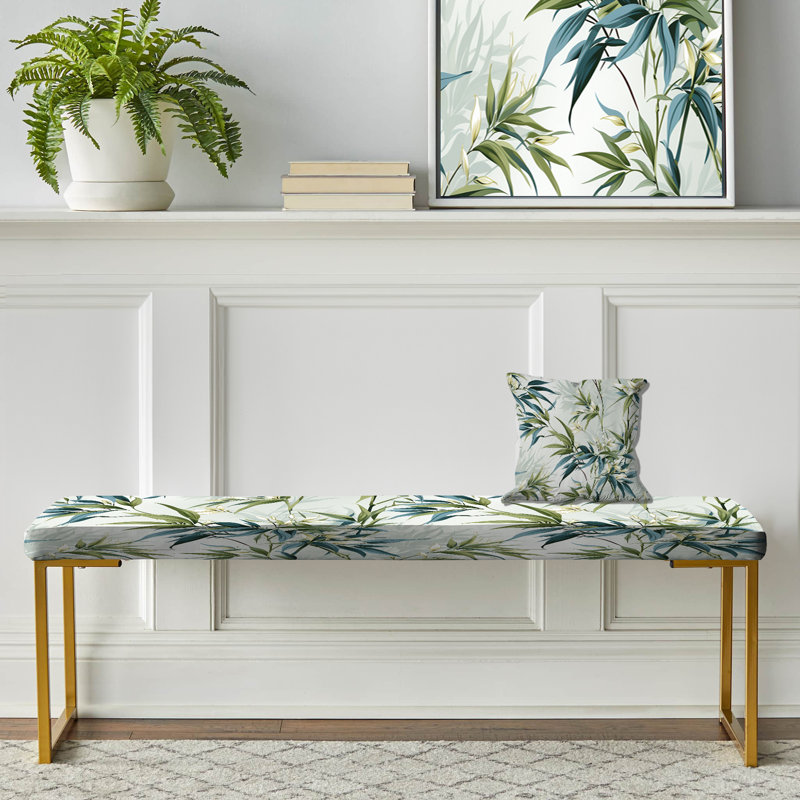Banc tropical rembourré tropical en bambou Zen IV