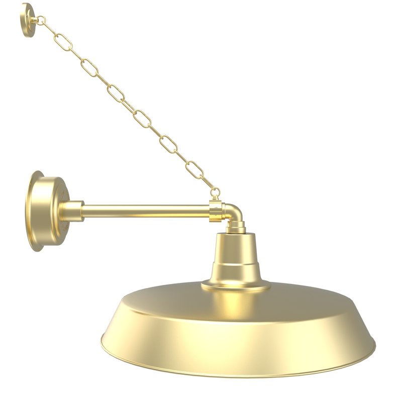 Luminaire de grange d'extérieur à DEL Haleigh, 10" H x 22" L x 23" D, Noir
