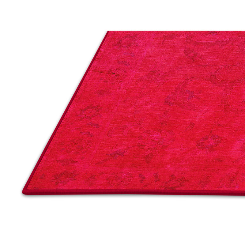 Tapis de style oriental rouge, Rectangle 5 pi x 8 pi