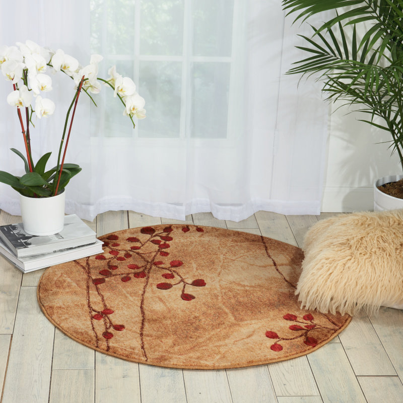 Hartlepool Floral Area Rug, Round 168cm