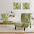 Tropical Canopy II Green - Traditional Velvet Upholstered Slipper Chair