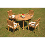 Mccoppin Outdoor 5 - Piece Teak Dining Set