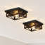 Lot de 2 plafonniers carrés encastrés à 2 lumières
