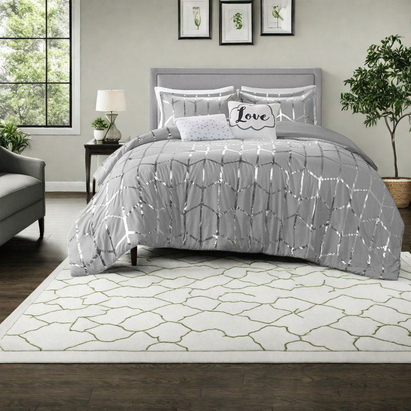 Ensembles de literie simple en microfibre douce, style métallique moderne pour la maison