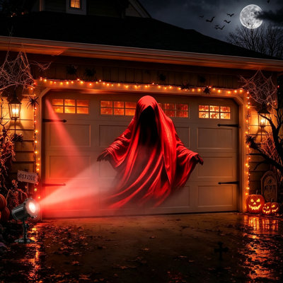 Projecteur d'Halloween pour l'extérieur, pour la fenêtre, la décoration de la porte, la maison hantée, la fête à thème, la chambre à coucher, le salon et l'aménagement d'Halloween dans la cour avant