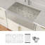 Évier de cuisine en acier inoxydable à cuve simple 30 po L-87748383