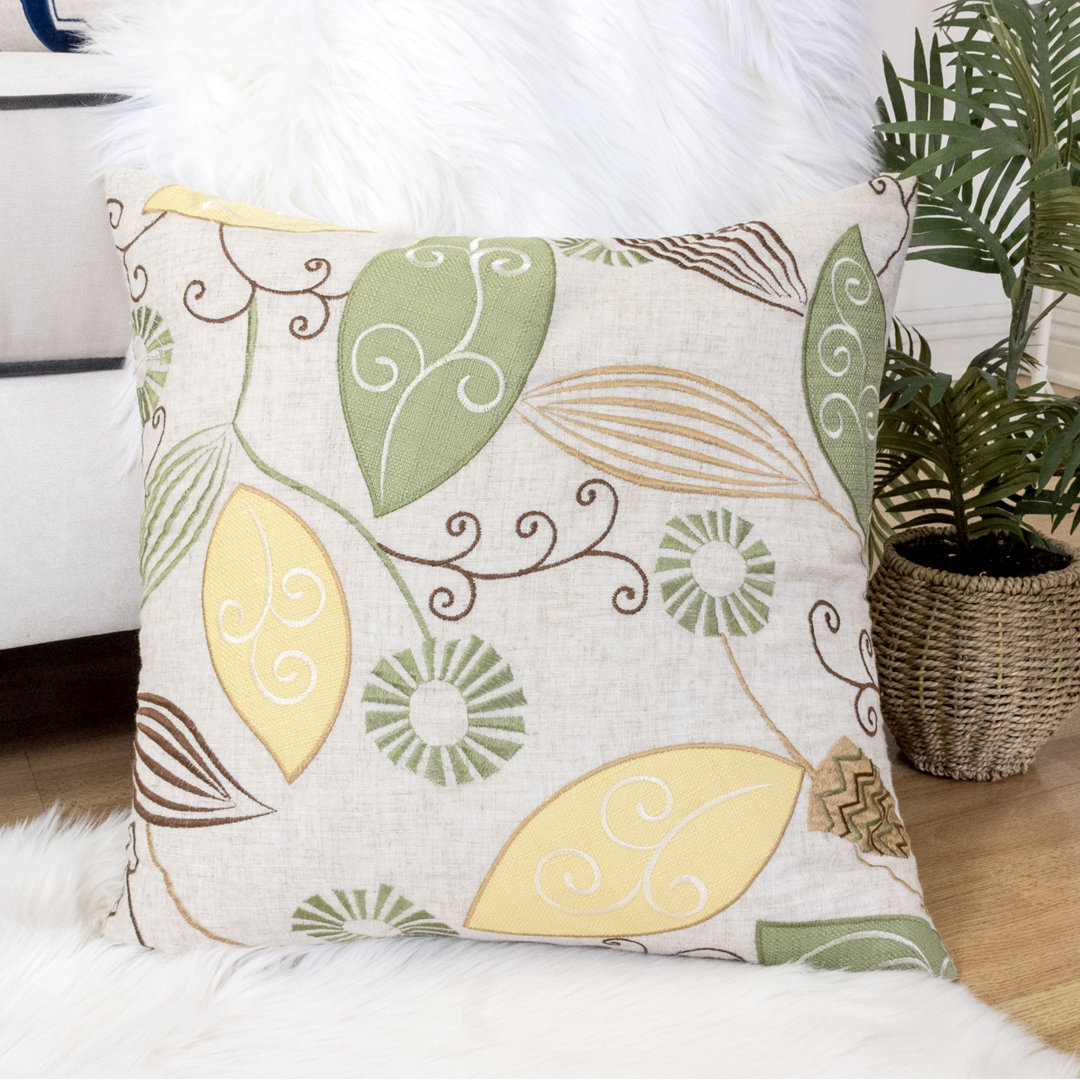  Embroidered Throw Pillow Homey Cozy