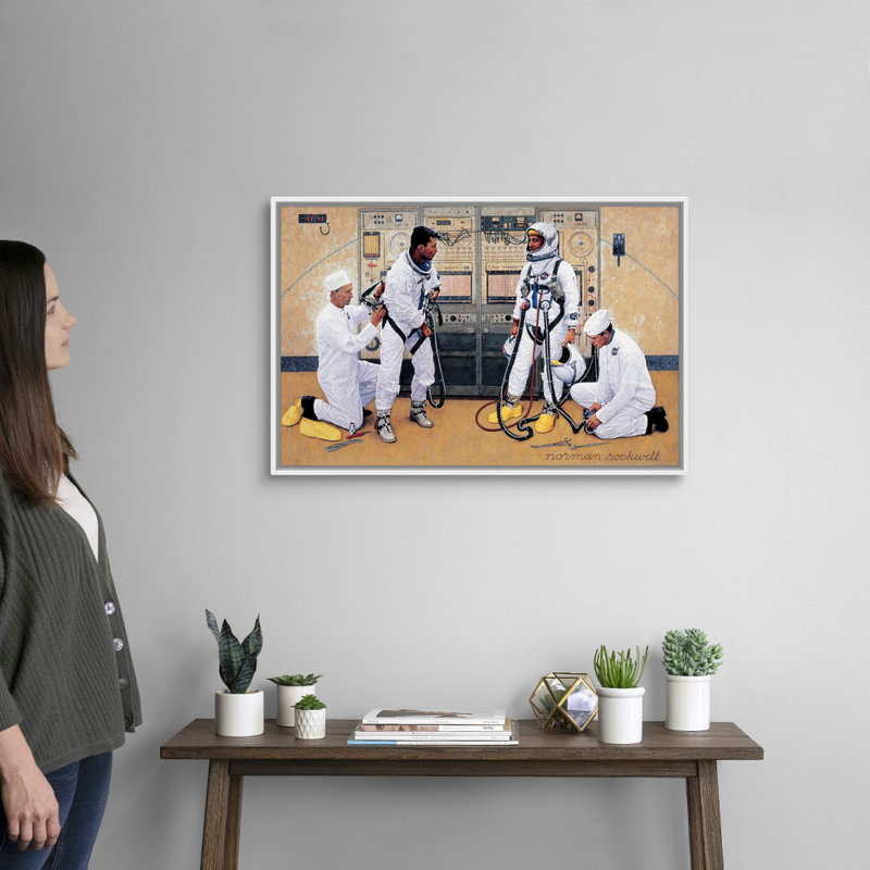 «The Longest Step», art mural sur toile, Cadre flottant blanc, H 22 po x l 32 po x P 1,75 po