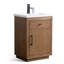 Ensemble de meuble-lavabo autoportant à simple cuve 24 po avec plateau en céramique Avignon-114248499