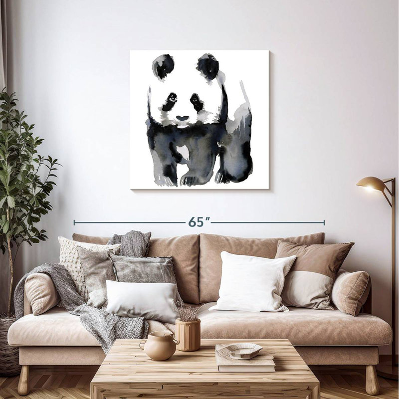 Brampt Panda Illustration, 36" H x 36" W